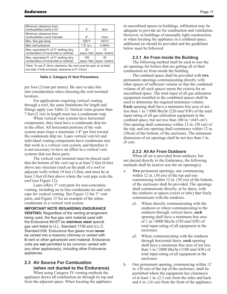 LAARS EDN Series - Installation, Operation and Maintenance Instructions User Manual | Page 11 / 40