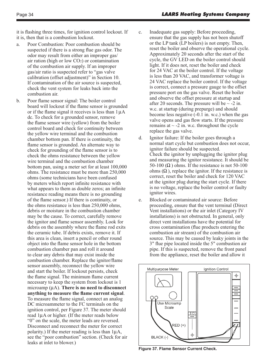 LAARS EDN Series - Installation, Operation and Maintenance Instructions User Manual | Page 34 / 40