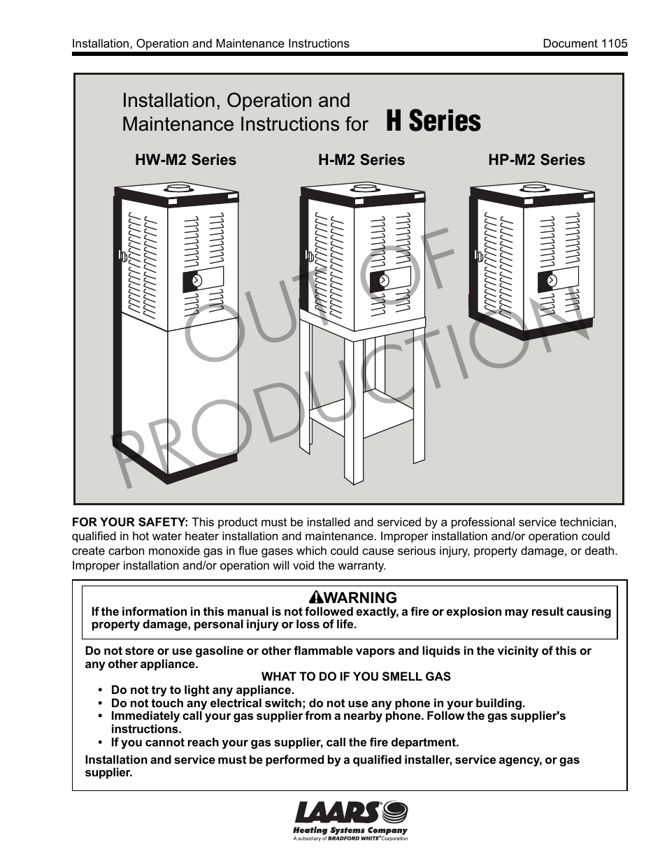 LAARS HP-M2 Series - Installation, Operation and Maintenance Instructions User Manual | 44 pages