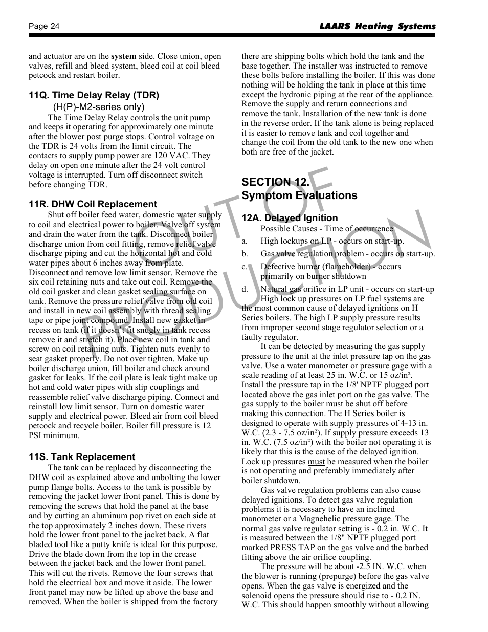 Out of production | LAARS HP-M2 Series - Installation, Operation and Maintenance Instructions User Manual | Page 24 / 44