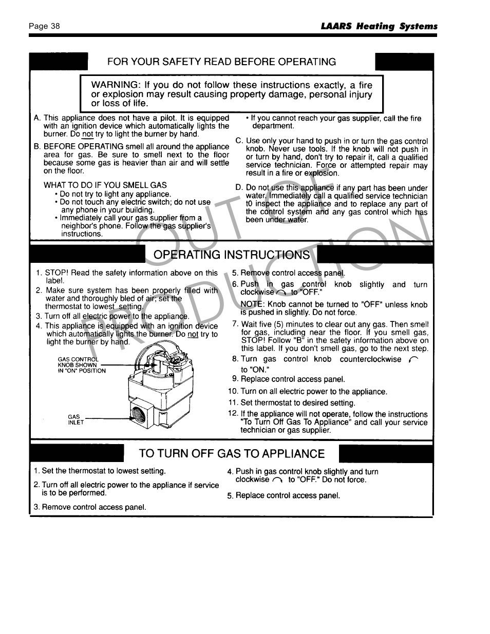 Out of production | LAARS HP-M2 Series - Installation, Operation and Maintenance Instructions User Manual | Page 38 / 44