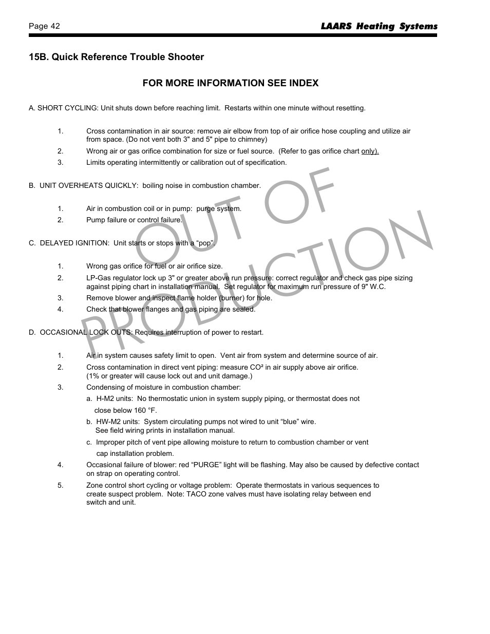 Out of production | LAARS HP-M2 Series - Installation, Operation and Maintenance Instructions User Manual | Page 42 / 44
