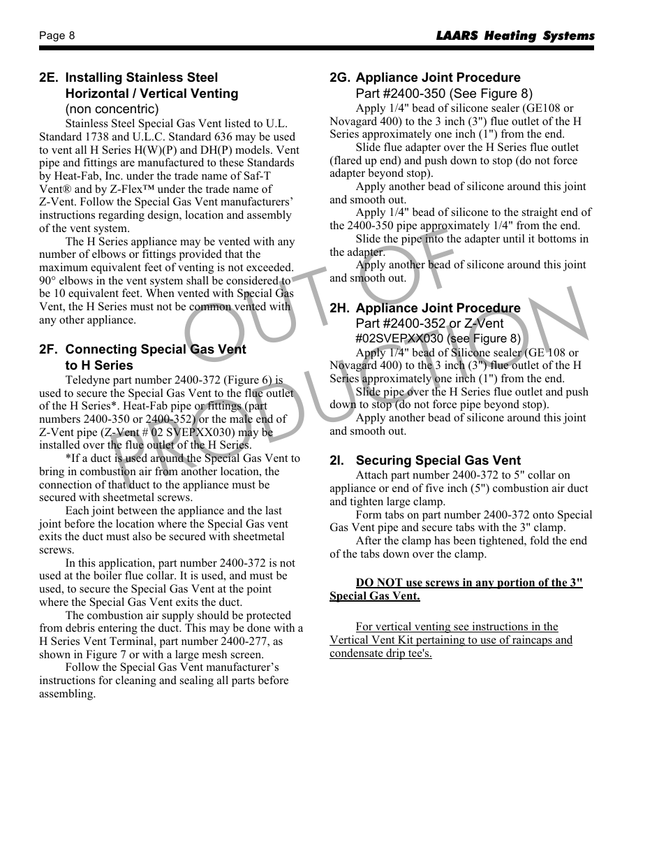 Out of production | LAARS HP-M2 Series - Installation, Operation and Maintenance Instructions User Manual | Page 8 / 44