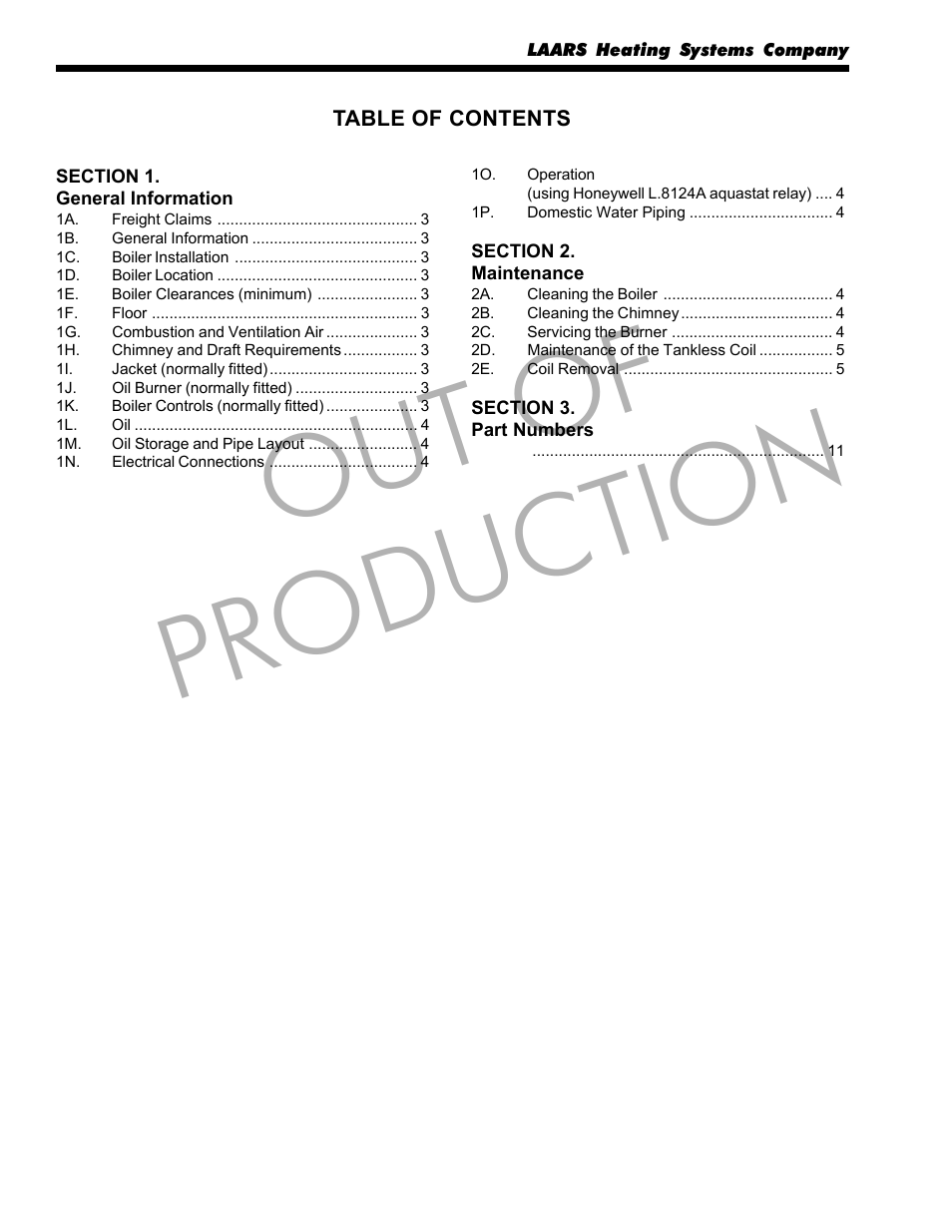 Out of production | LAARS Horizon - Installation, Operation and Maintenance Instructions User Manual | Page 2 / 12