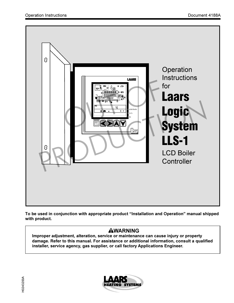 LAARS LLS-1 - Instruction Manual User Manual | 24 pages