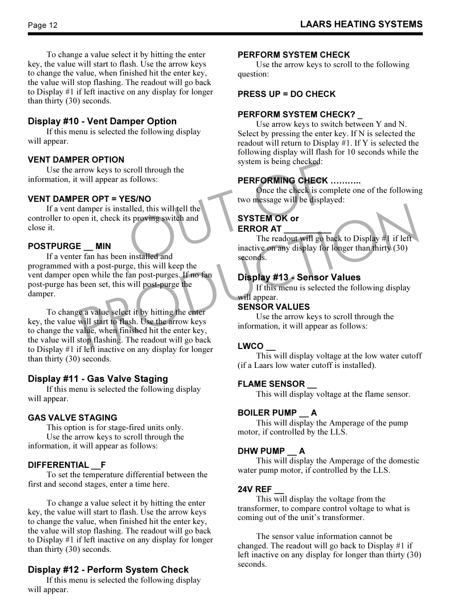 Out of production | LAARS LLS-1 - Instruction Manual User Manual | Page 12 / 24