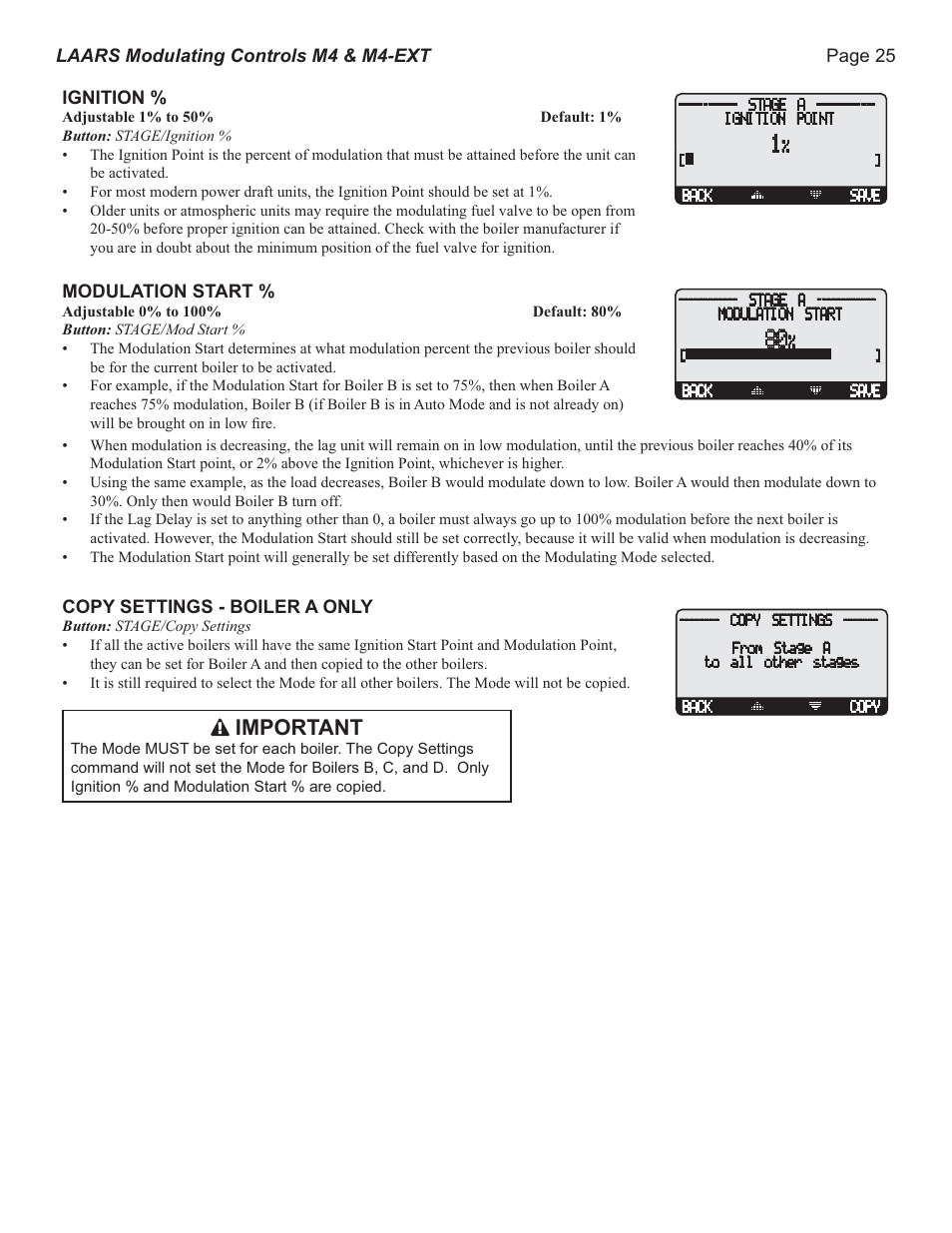 Important | LAARS M4-Ext - Installation Manual User Manual | Page 25 / 28