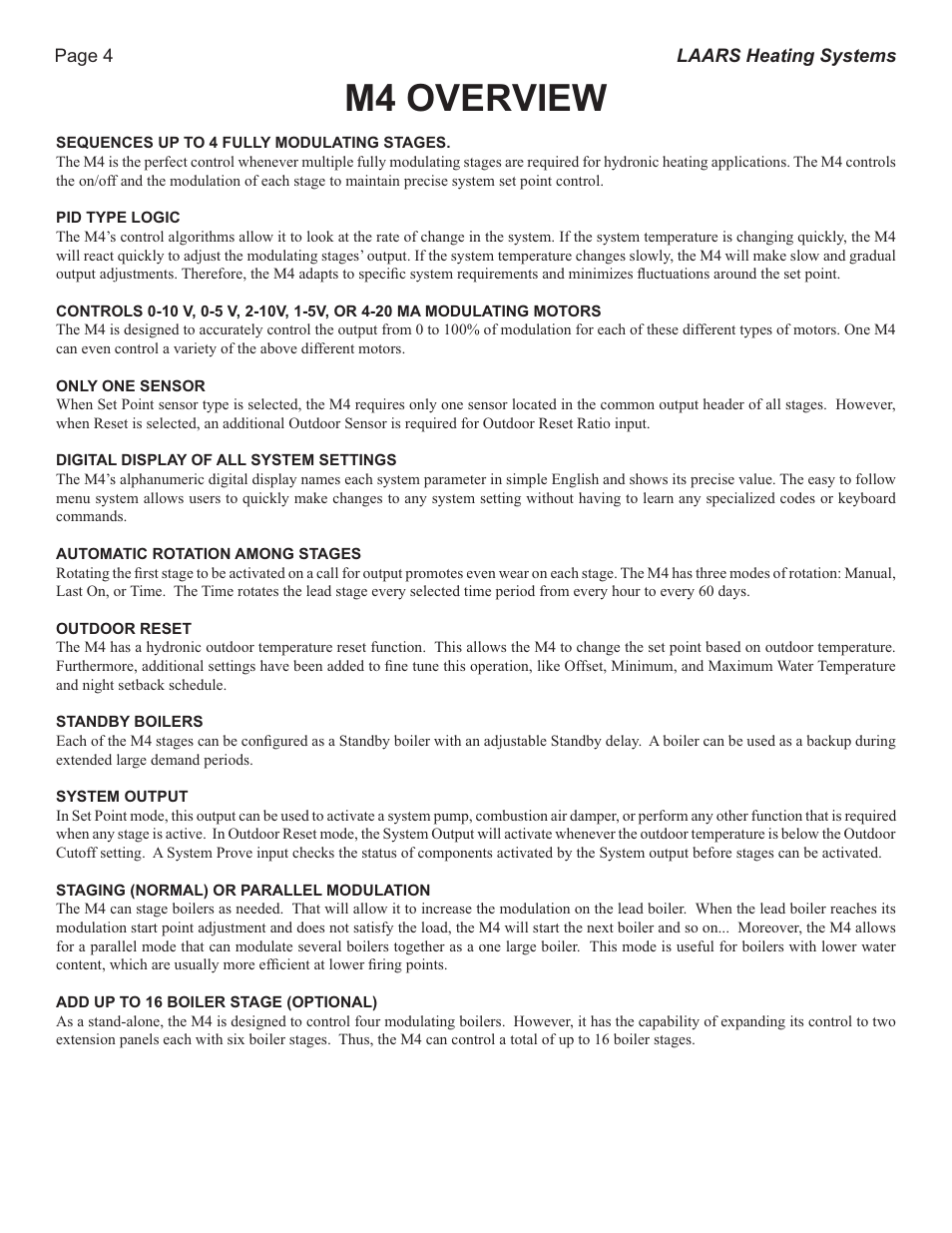 M4 overview | LAARS M4-Ext - Installation Manual User Manual | Page 4 / 28