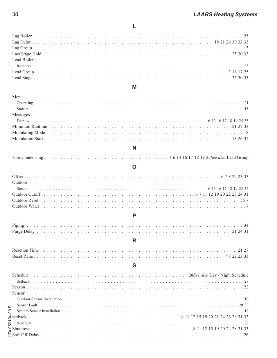 LAARS M4-Ext - Installation Manual User Manual | Page 38 / 40