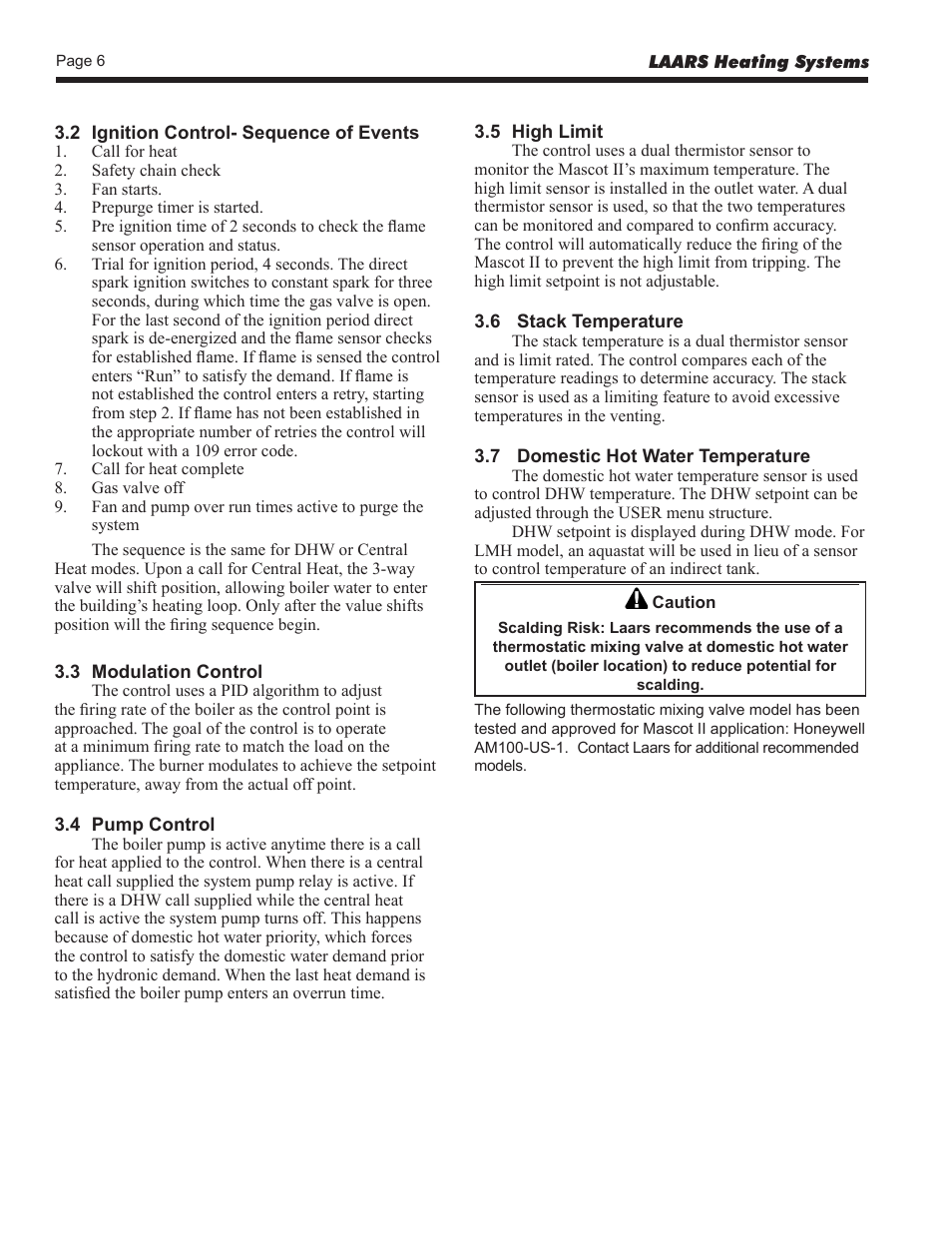 LAARS Mascot ll LMC - Users Manual User Manual | Page 6 / 8