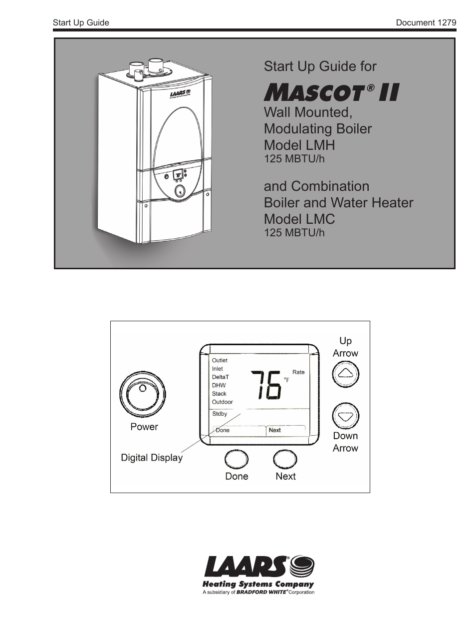 LAARS Mascot ll LMC - Start Up Guide User Manual | 20 pages