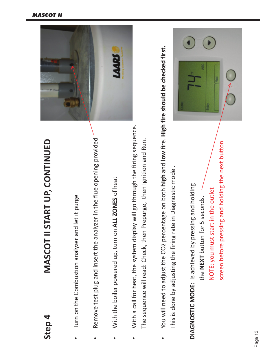 LAARS Mascot ll LMC - Start Up Guide User Manual | Page 14 / 20
