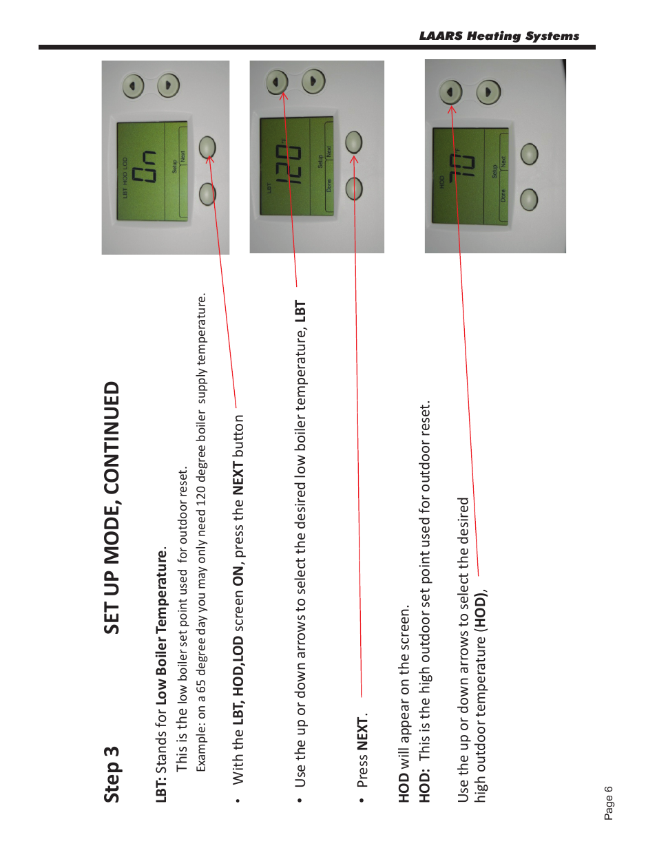 St ep 3 se t up mo de , c o nt inue d | LAARS Mascot ll LMC - Start Up Guide User Manual | Page 7 / 20