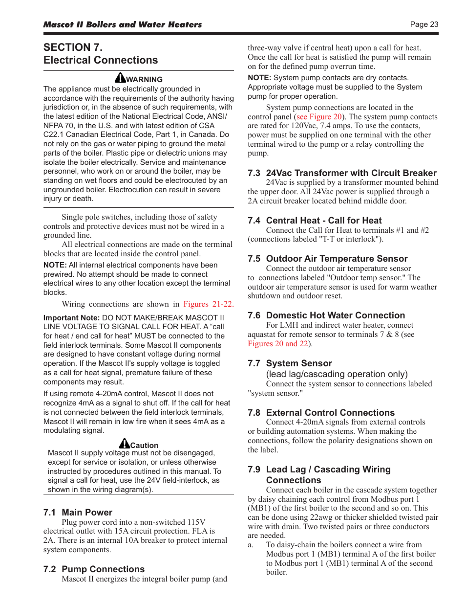 LAARS Mascot ll LMC - Install and Operating Manual User Manual | Page 25 / 52