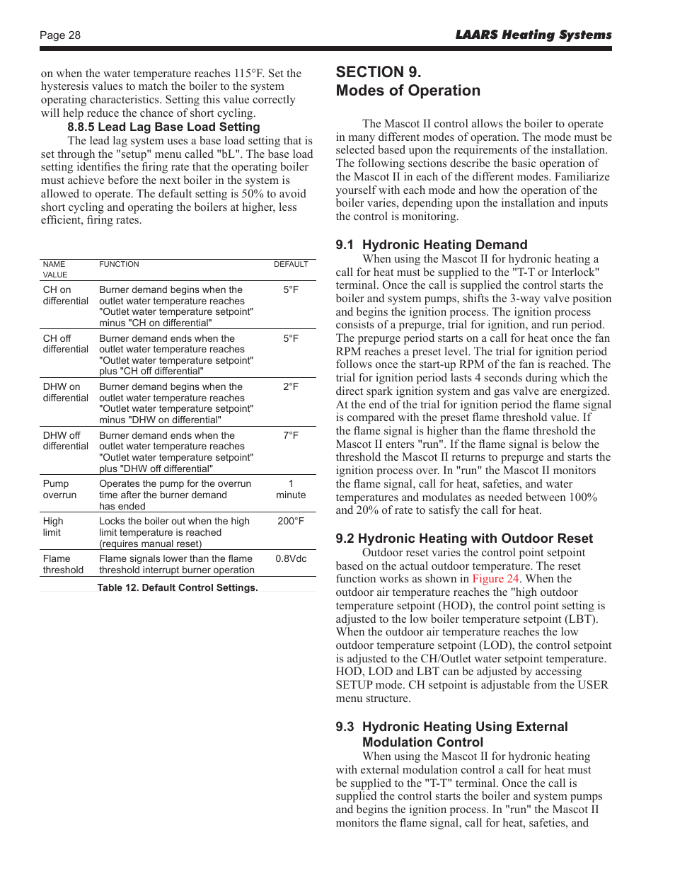 LAARS Mascot ll LMC - Install and Operating Manual User Manual | Page 30 / 52