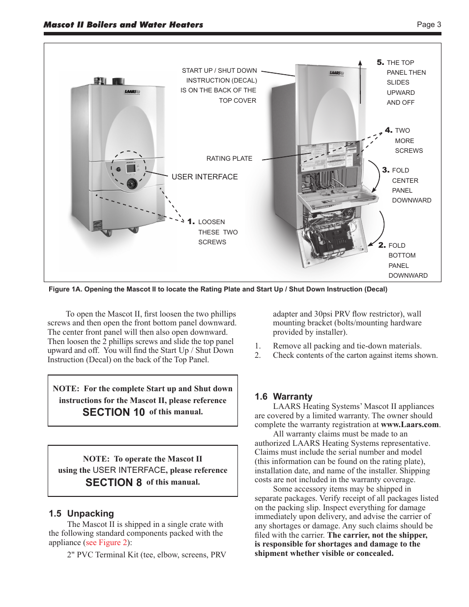 LAARS Mascot ll LMC - Install and Operating Manual User Manual | Page 5 / 52