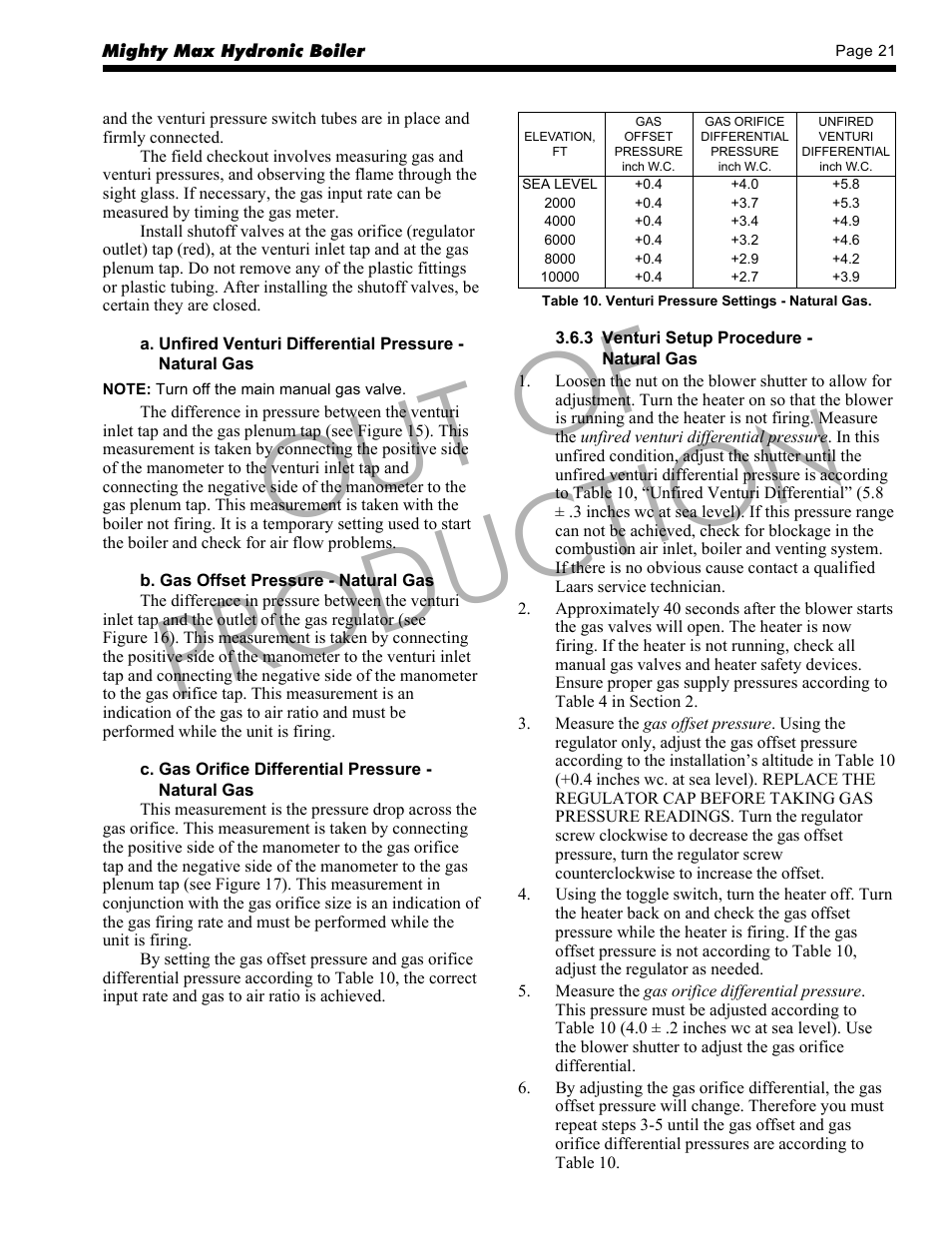 Out of production | LAARS Mighty Max HH (Sizes 320M - 400M) - Installation, Operation and Maintenance Instructions User Manual | Page 21 / 32