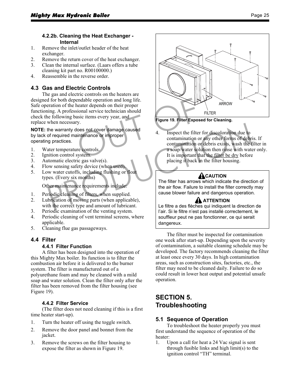 Out of production | LAARS Mighty Max HH (Sizes 320M - 400M) - Installation, Operation and Maintenance Instructions User Manual | Page 25 / 32