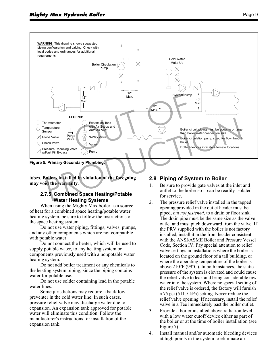 Out of production | LAARS Mighty Max HH (Sizes 320M - 400M) - Installation, Operation and Maintenance Instructions User Manual | Page 9 / 32