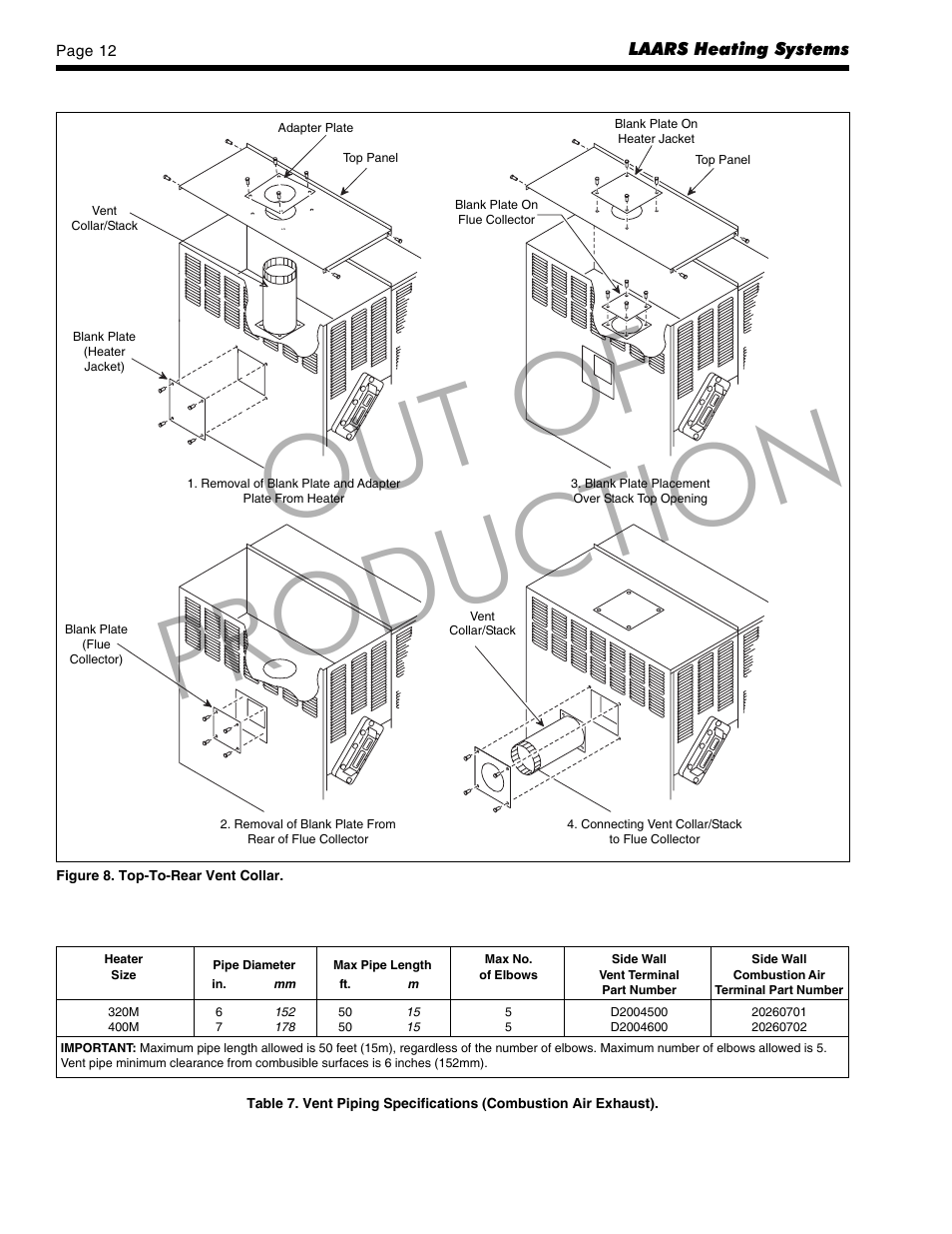 Out of production | LAARS Mighty Max VW (Sizes 320M - 400M) - Installation, Operation and Maintenance Instructions User Manual | Page 12 / 32