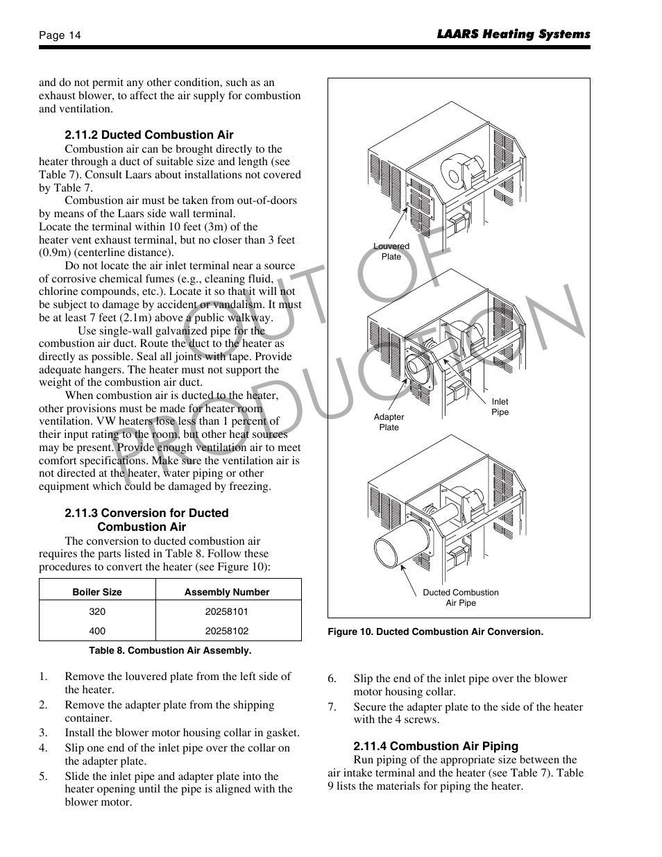 Out of production | LAARS Mighty Max VW (Sizes 320M - 400M) - Installation, Operation and Maintenance Instructions User Manual | Page 14 / 32