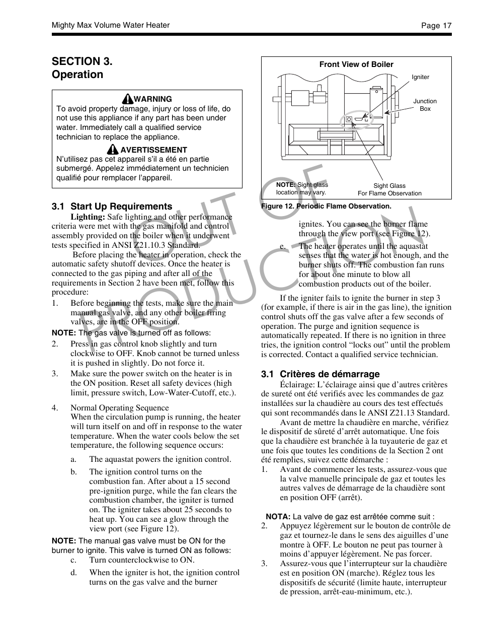 Out of production | LAARS Mighty Max VW (Sizes 320M - 400M) - Installation, Operation and Maintenance Instructions User Manual | Page 17 / 32