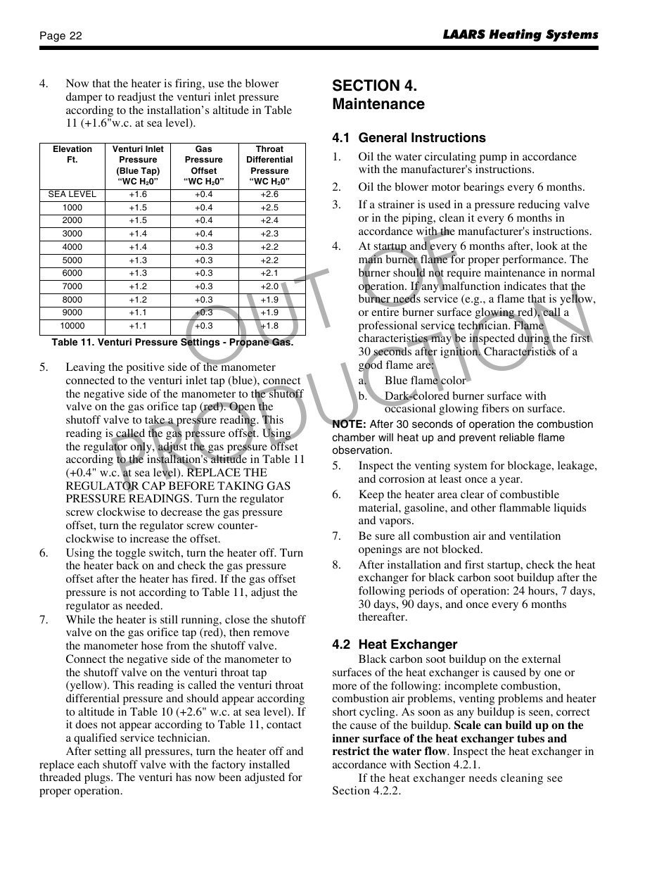 Out of production | LAARS Mighty Max VW (Sizes 320M - 400M) - Installation, Operation and Maintenance Instructions User Manual | Page 22 / 32