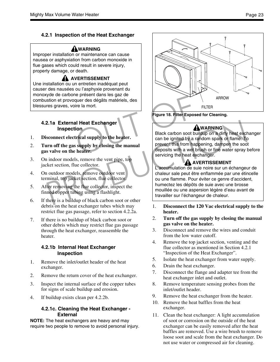 Out of production | LAARS Mighty Max VW (Sizes 320M - 400M) - Installation, Operation and Maintenance Instructions User Manual | Page 23 / 32