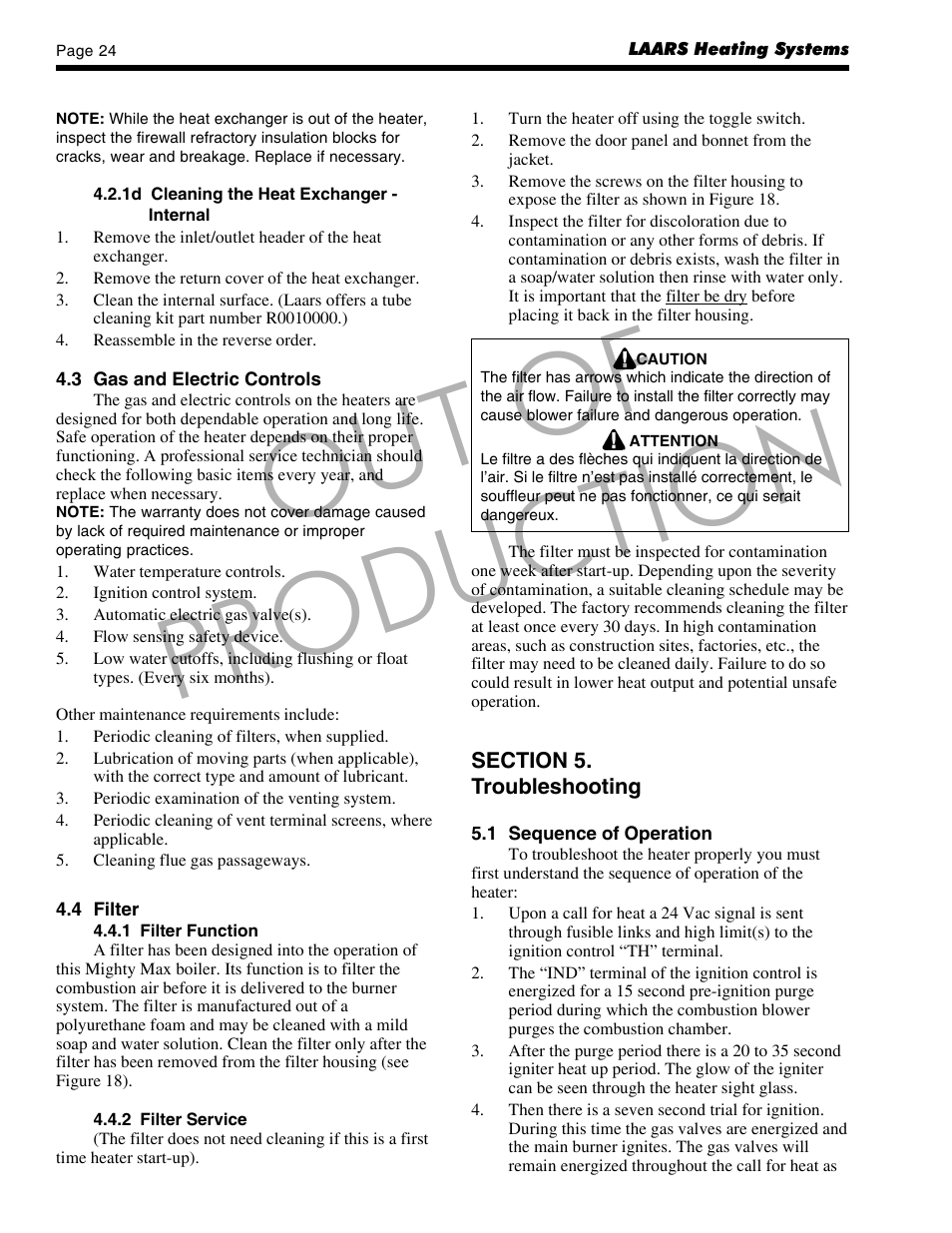 Out of production | LAARS Mighty Max VW (Sizes 320M - 400M) - Installation, Operation and Maintenance Instructions User Manual | Page 24 / 32
