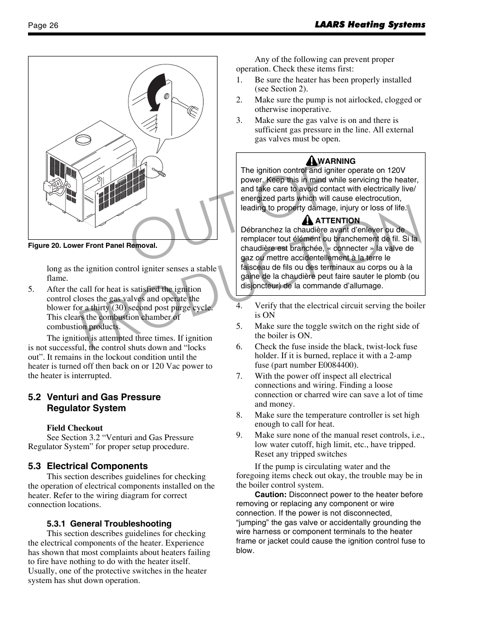 Out of production | LAARS Mighty Max VW (Sizes 320M - 400M) - Installation, Operation and Maintenance Instructions User Manual | Page 26 / 32