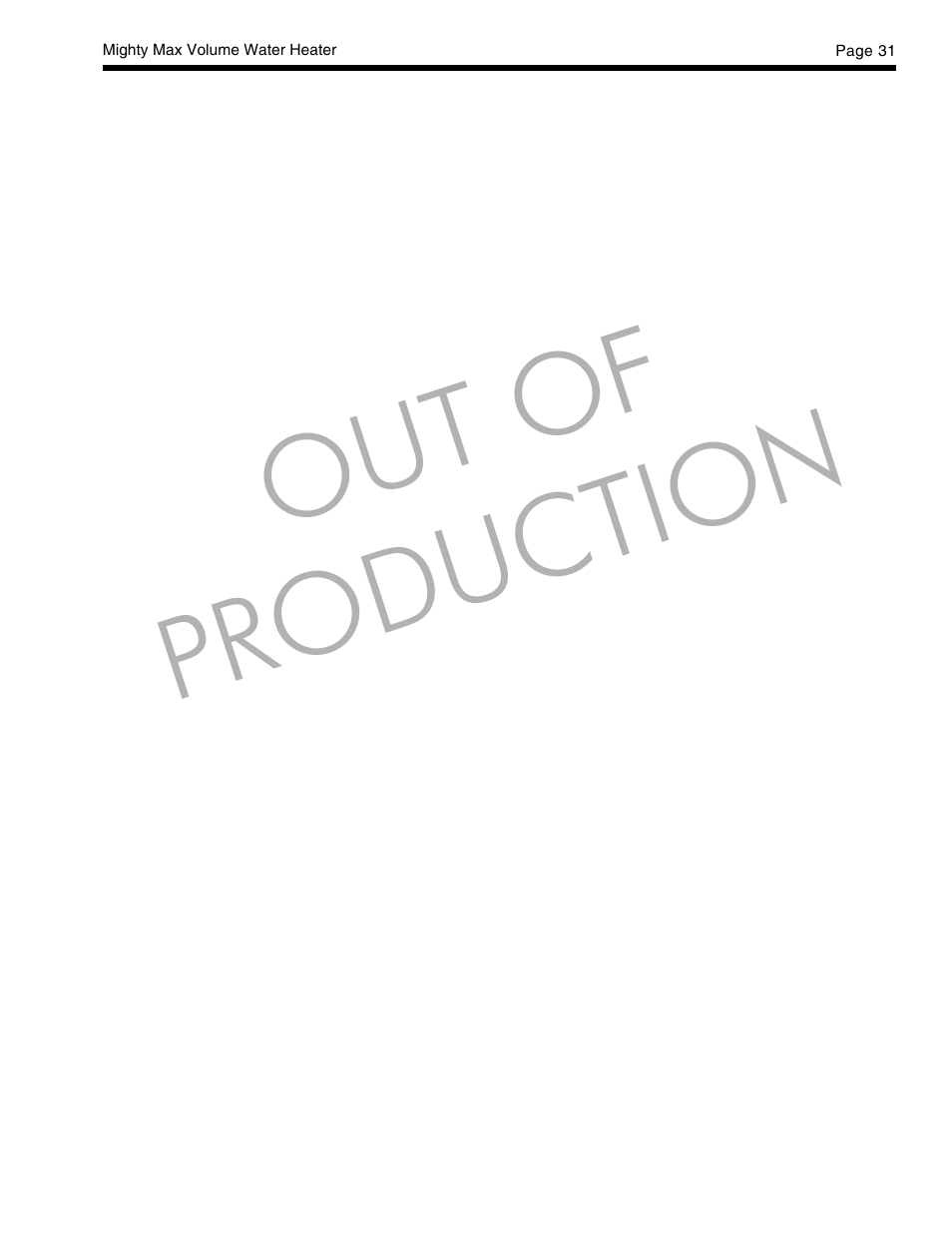 Out of production | LAARS Mighty Max VW (Sizes 320M - 400M) - Installation, Operation and Maintenance Instructions User Manual | Page 31 / 32