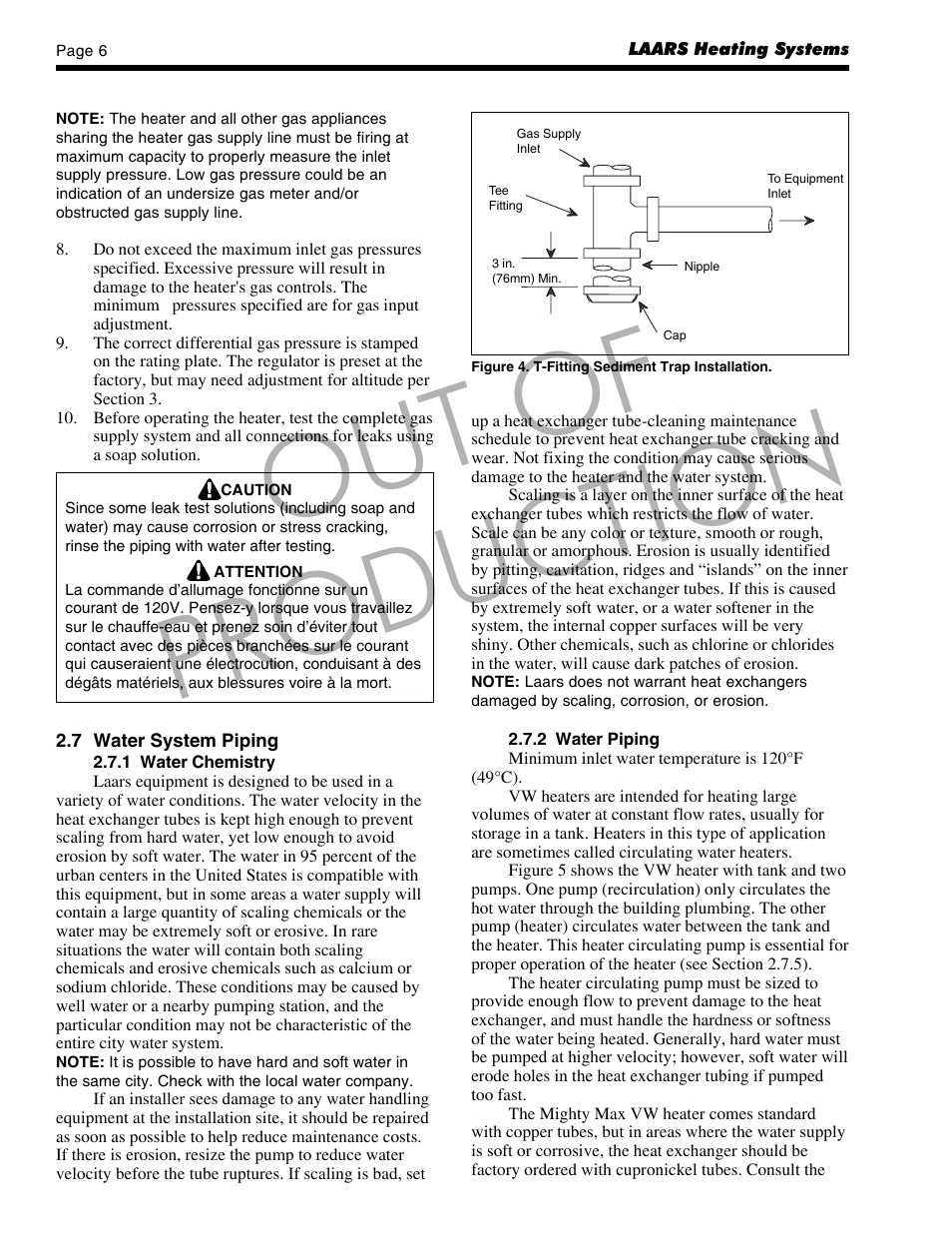 Out of production | LAARS Mighty Max VW (Sizes 320M - 400M) - Installation, Operation and Maintenance Instructions User Manual | Page 6 / 32