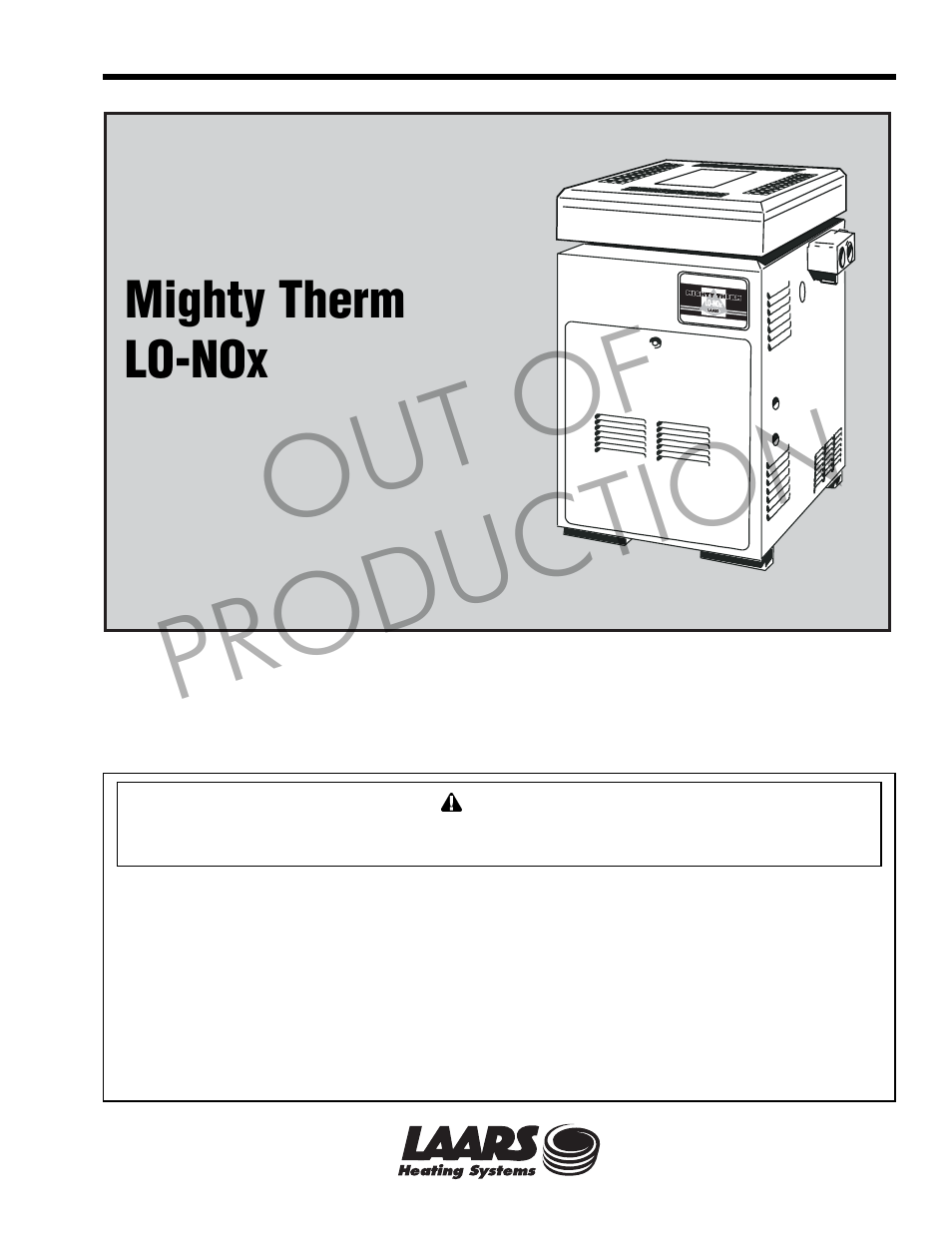 LAARS Mighty Therm LO-NOx VW (Sizes 250/400) - Installation, Operation and Maintenance Instructions User Manual | 32 pages