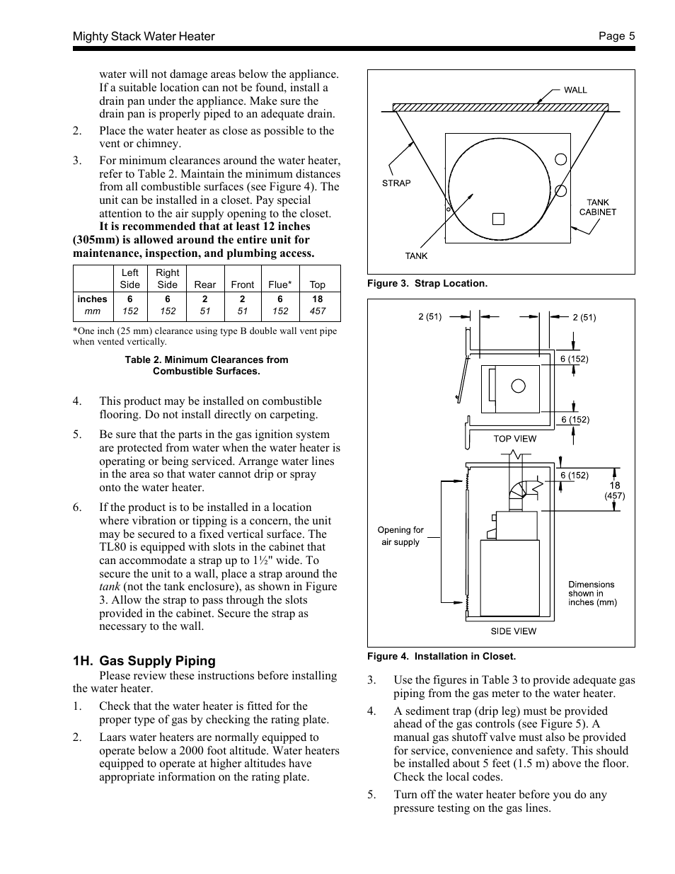 LAARS Mighty-Stack TL80-199 - Installation, Operation and Maintenance Instructions User Manual | Page 5 / 28