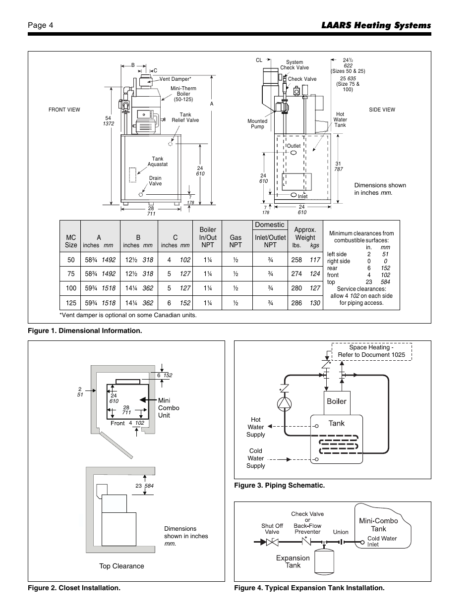 Laars heating systems | LAARS Mini-Combo II MCS - Install and Operating Manual User Manual | Page 4 / 16