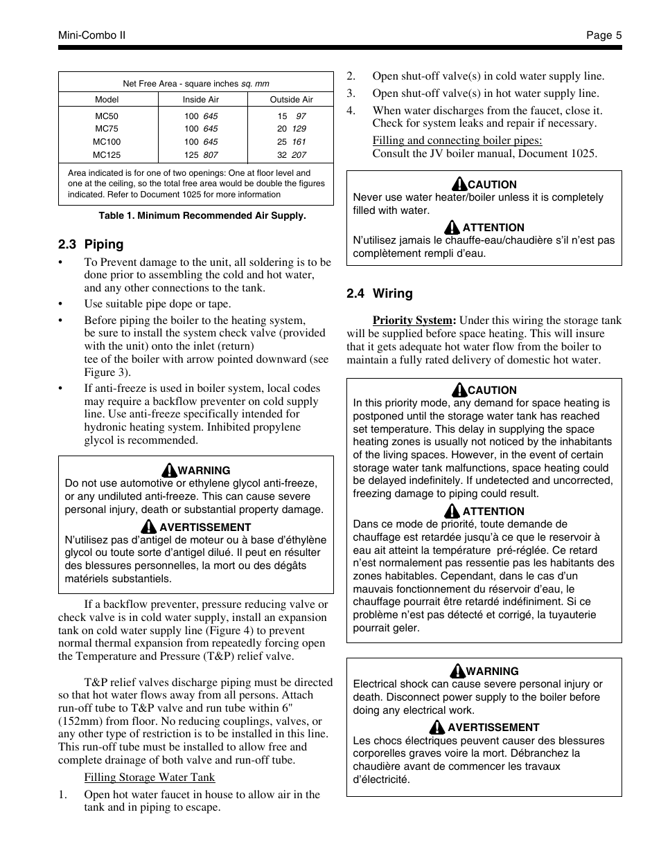 LAARS Mini-Combo II MCS - Install and Operating Manual User Manual | Page 5 / 16