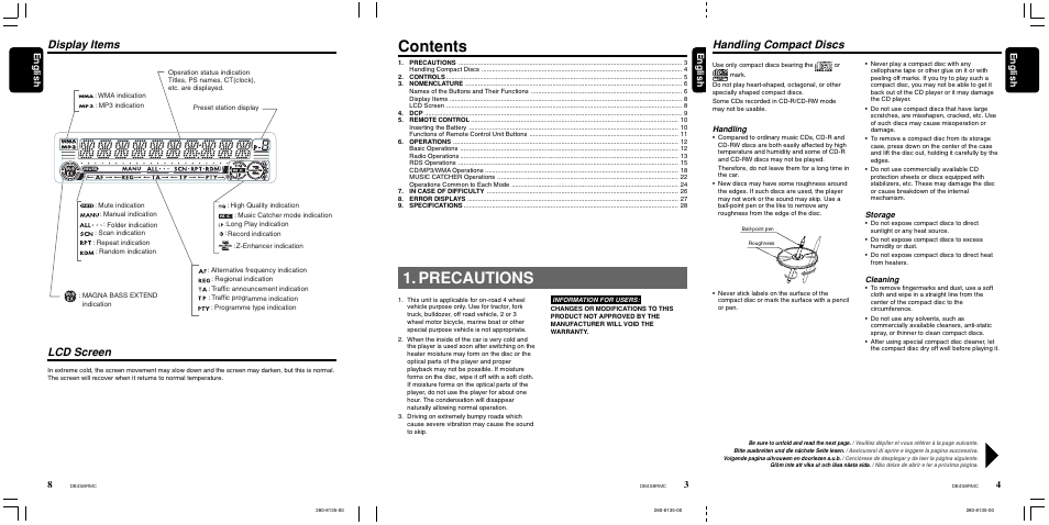 Clarion DB458RMC User Manual | Page 3 / 27