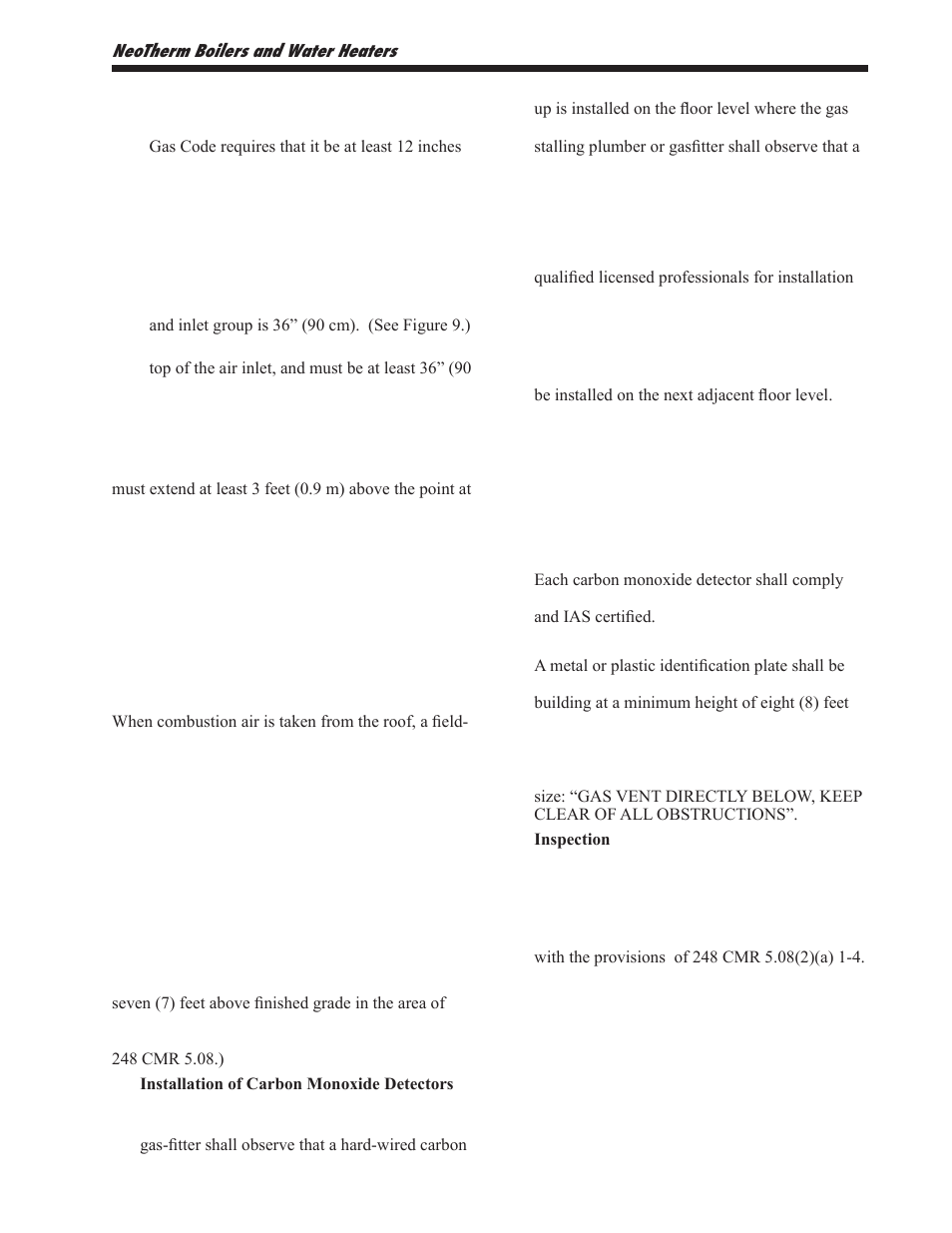 4 common vent test | LAARS NeoTherm NTV1000 - Install and Operating Manual User Manual | Page 17 / 138