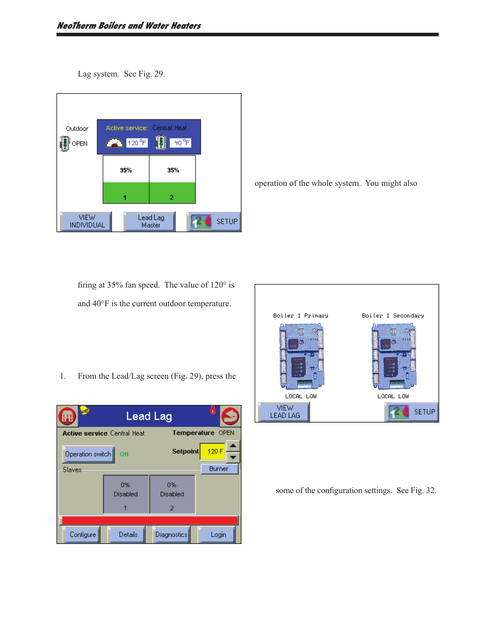 4 checking lead/lag details, 5 checking individual parameters | LAARS NeoTherm NTV1000 - Install and Operating Manual User Manual | Page 41 / 138