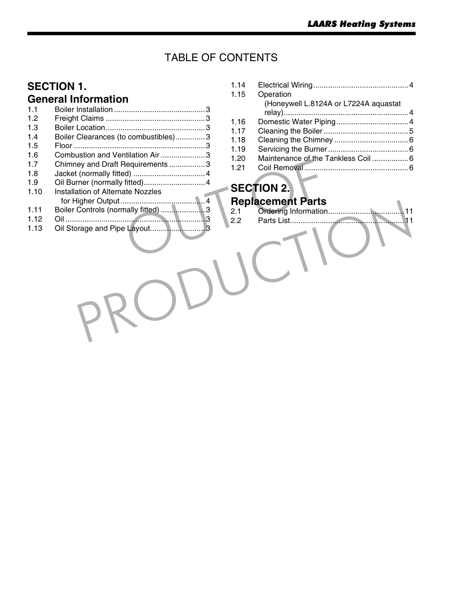 Out of production | LAARS Newport - Installation, Operation and Maintenance Instructions User Manual | Page 2 / 12