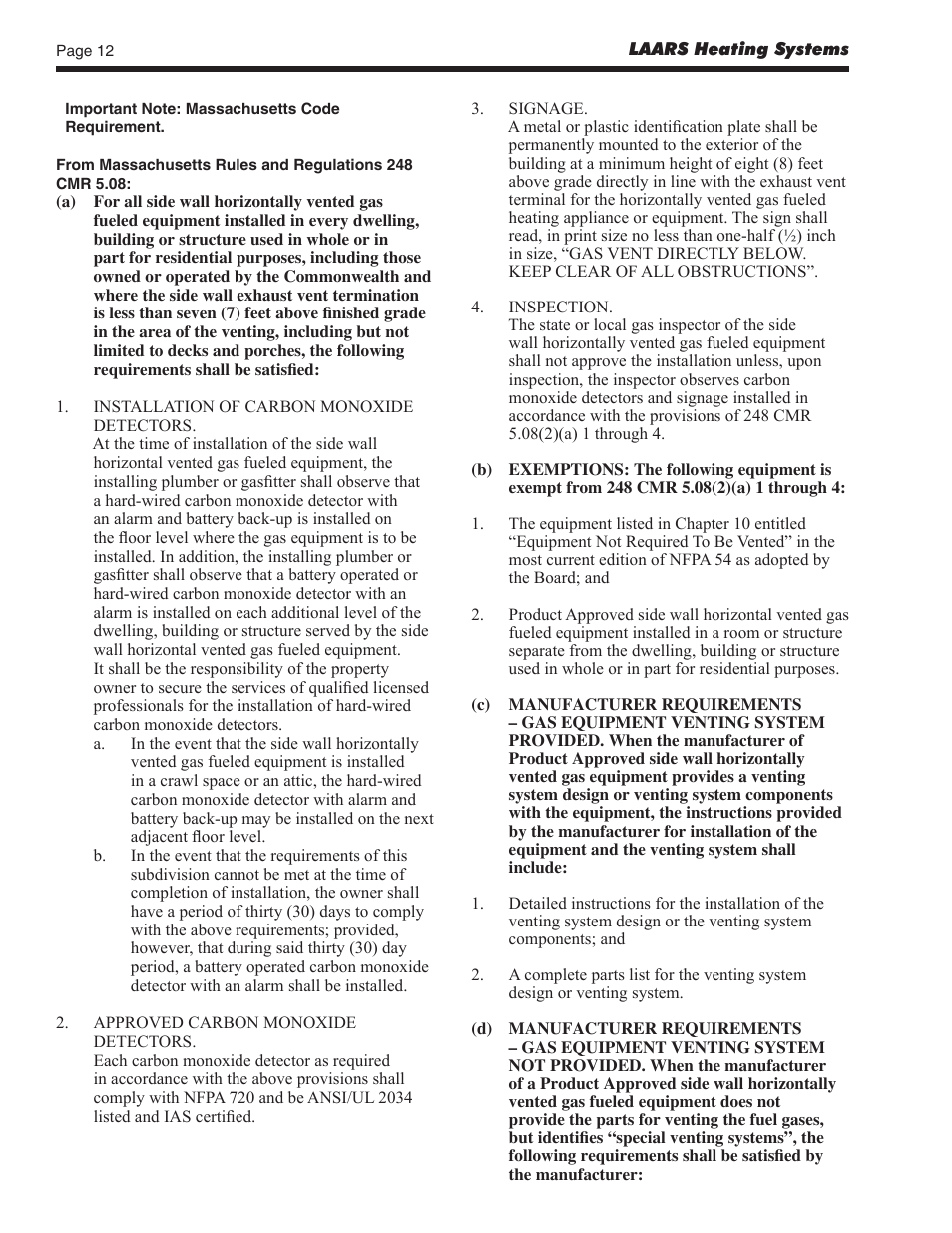 LAARS Pennant PNCV (Sizes 200, 300, 400) - Install and Operating Manual User Manual | Page 13 / 45