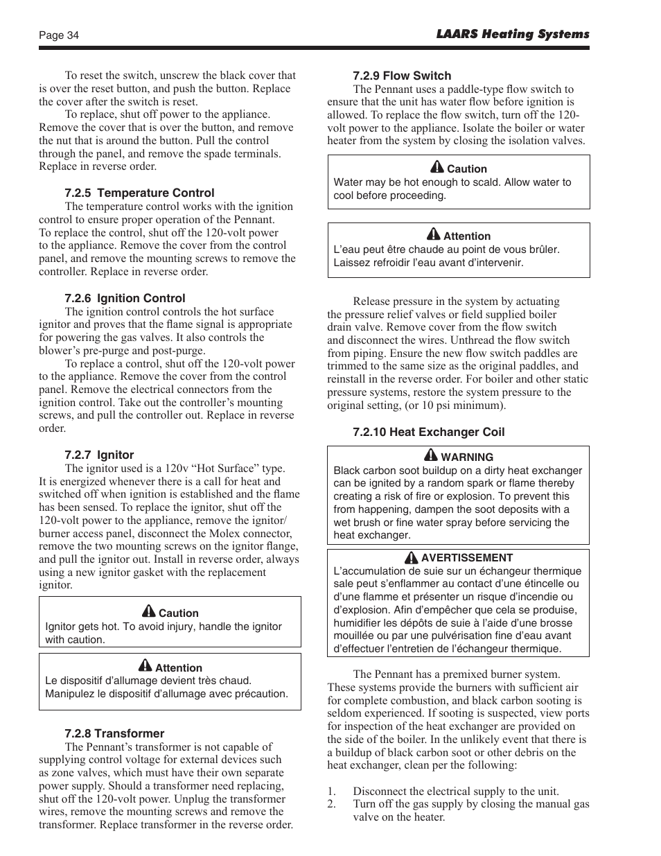 LAARS Pennant PNCV (Sizes 200, 300, 400) - Install and Operating Manual User Manual | Page 35 / 45