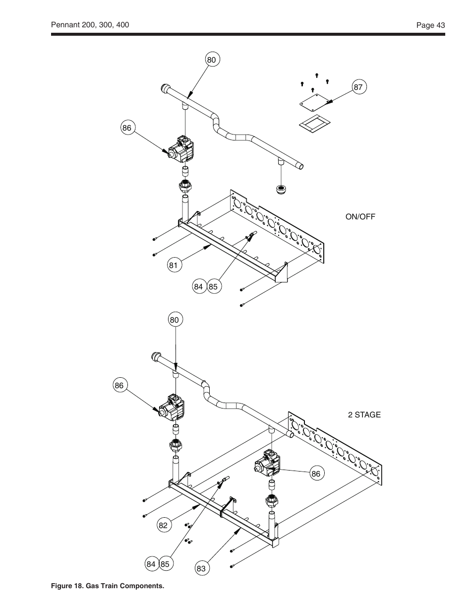 LAARS Pennant PNCV (Sizes 200, 300, 400) - Install and Operating Manual User Manual | Page 44 / 45