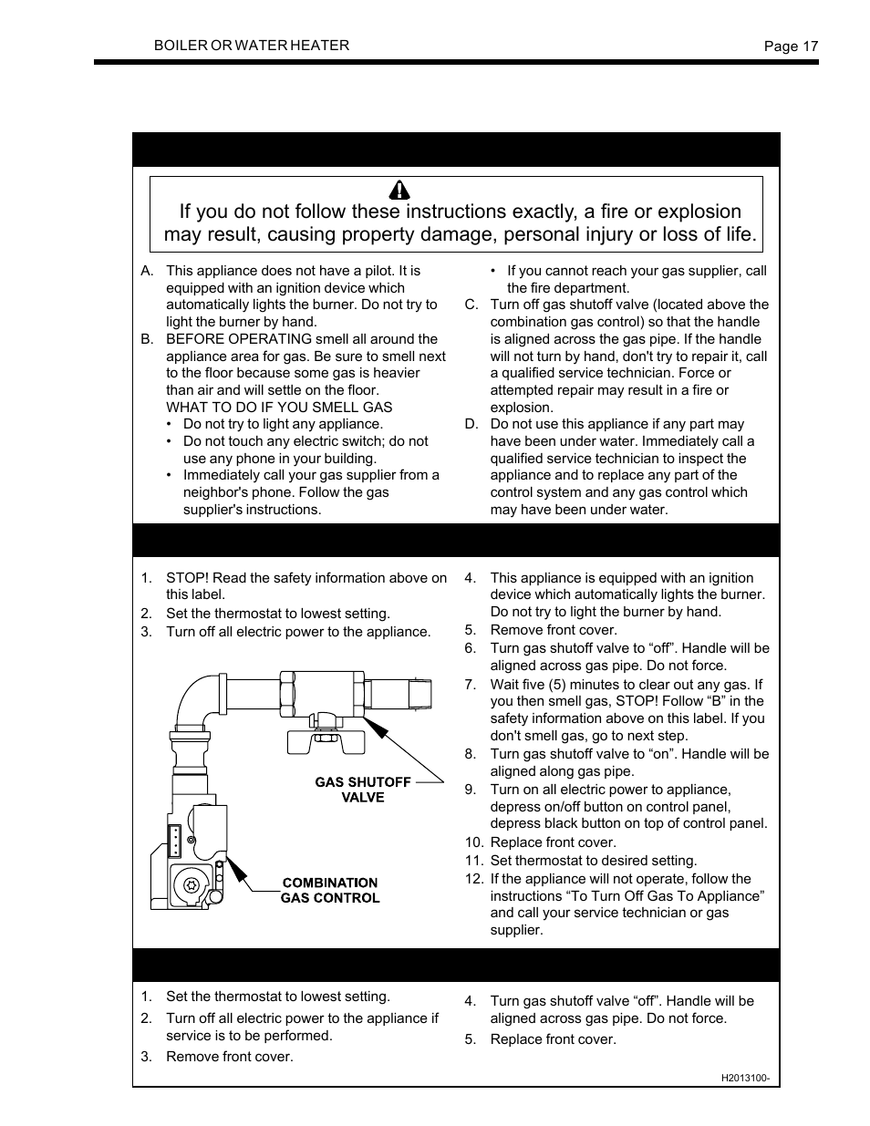 For your safety read before operating, Operating instructions | LAARS SUMMIT SMW-250 - Install and Operating Manual User Manual | Page 17 / 36