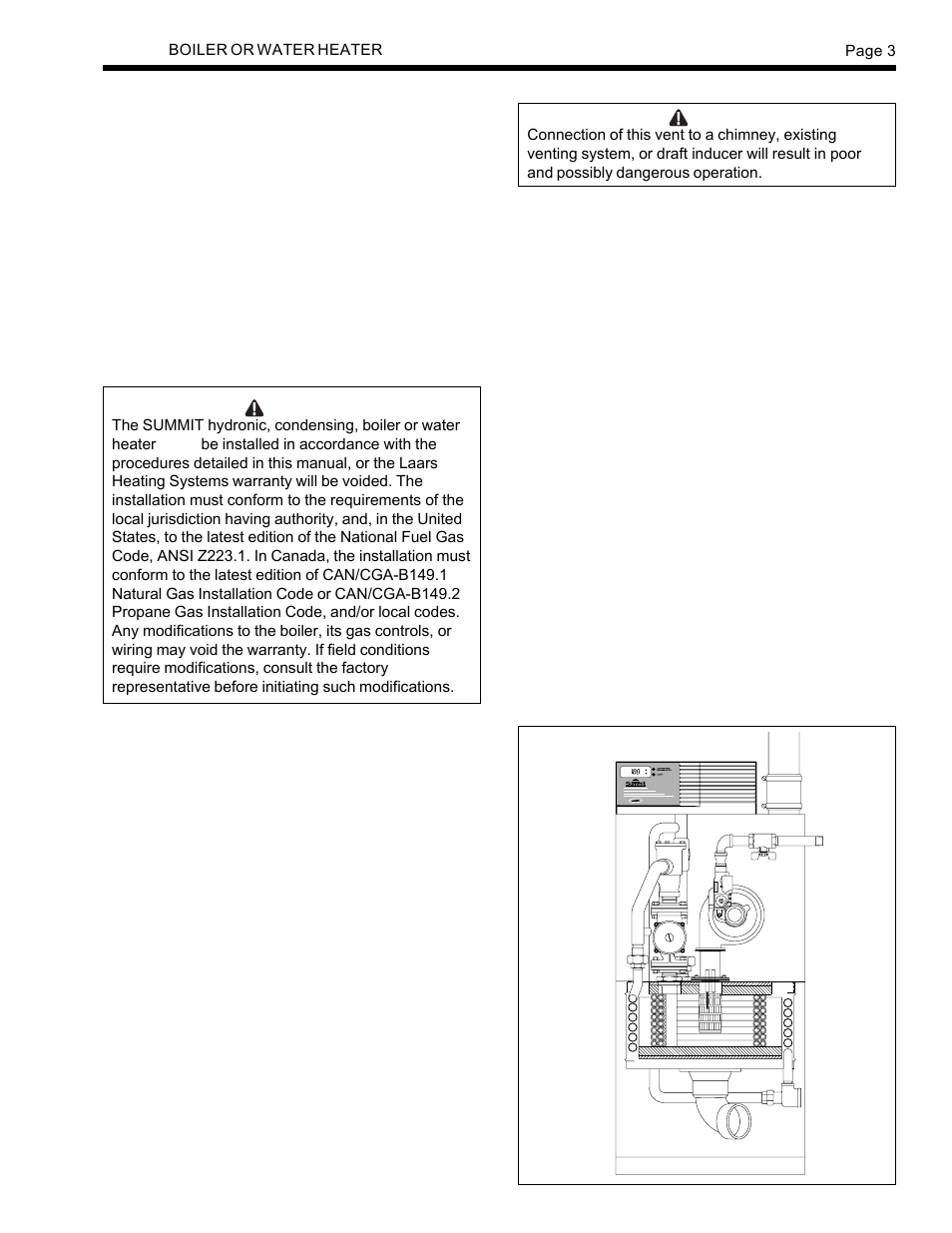 LAARS SUMMIT SMW-250 - Install and Operating Manual User Manual | Page 3 / 36