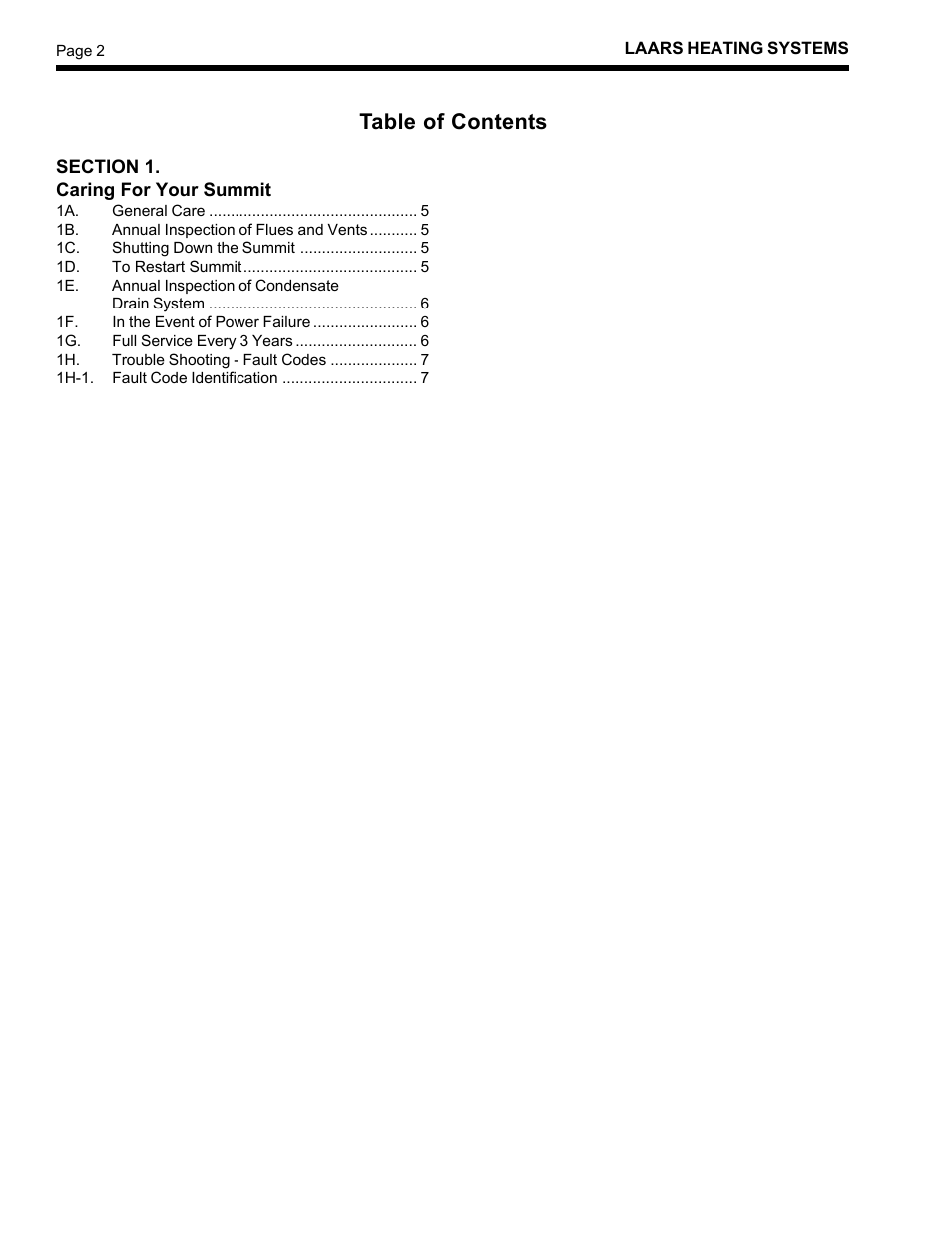 LAARS SUMMIT SMB-250 - Users Manual User Manual | Page 2 / 8