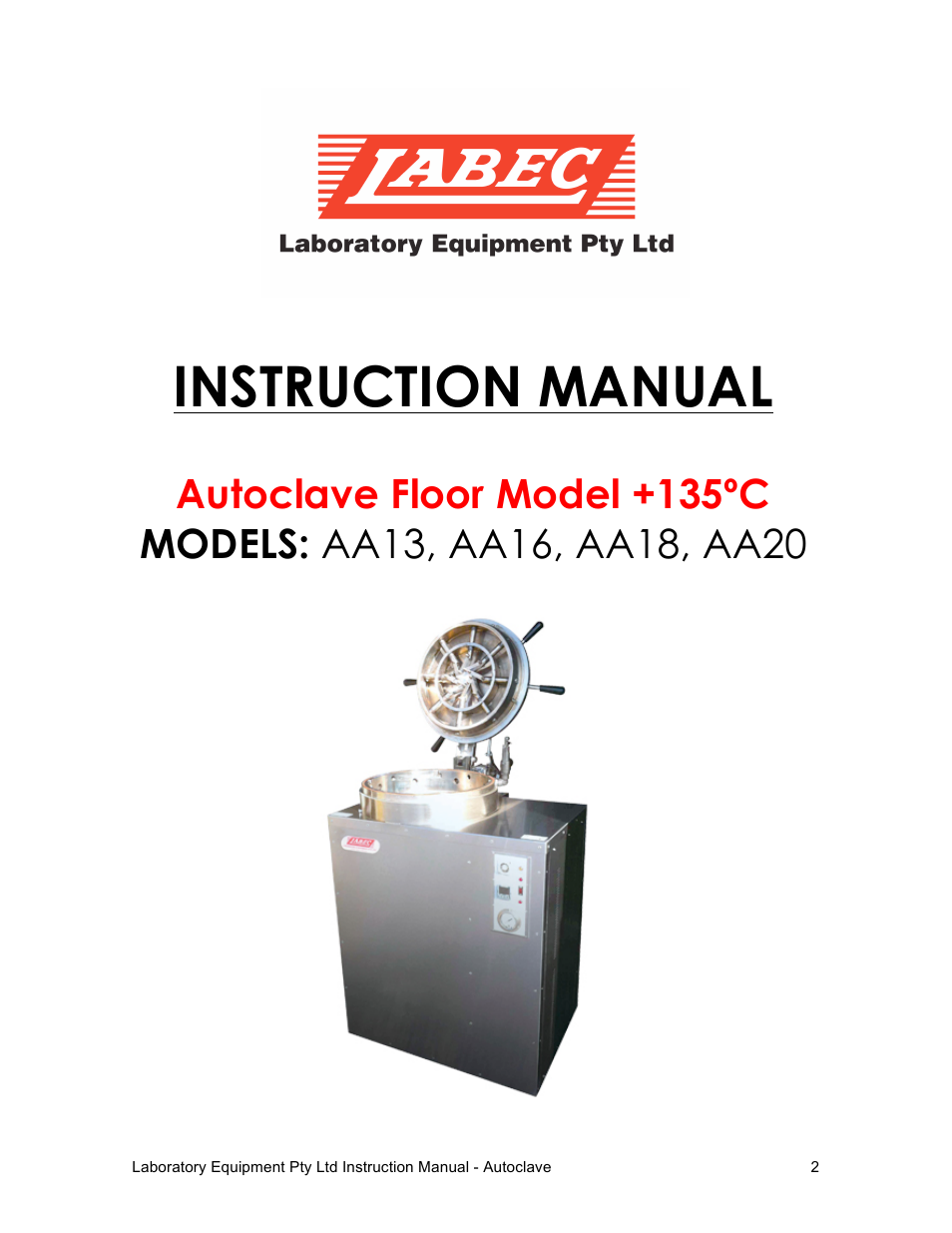 LABEC AA20 User Manual | 7 pages