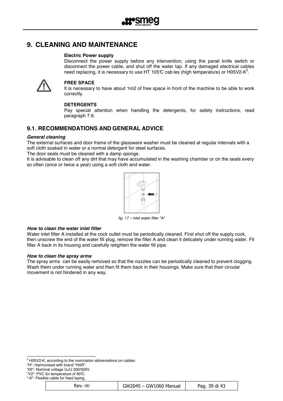 Cleaning and maintenance, Recommendations, General | Advice | LABEC GW1060 User Manual | Page 40 / 44