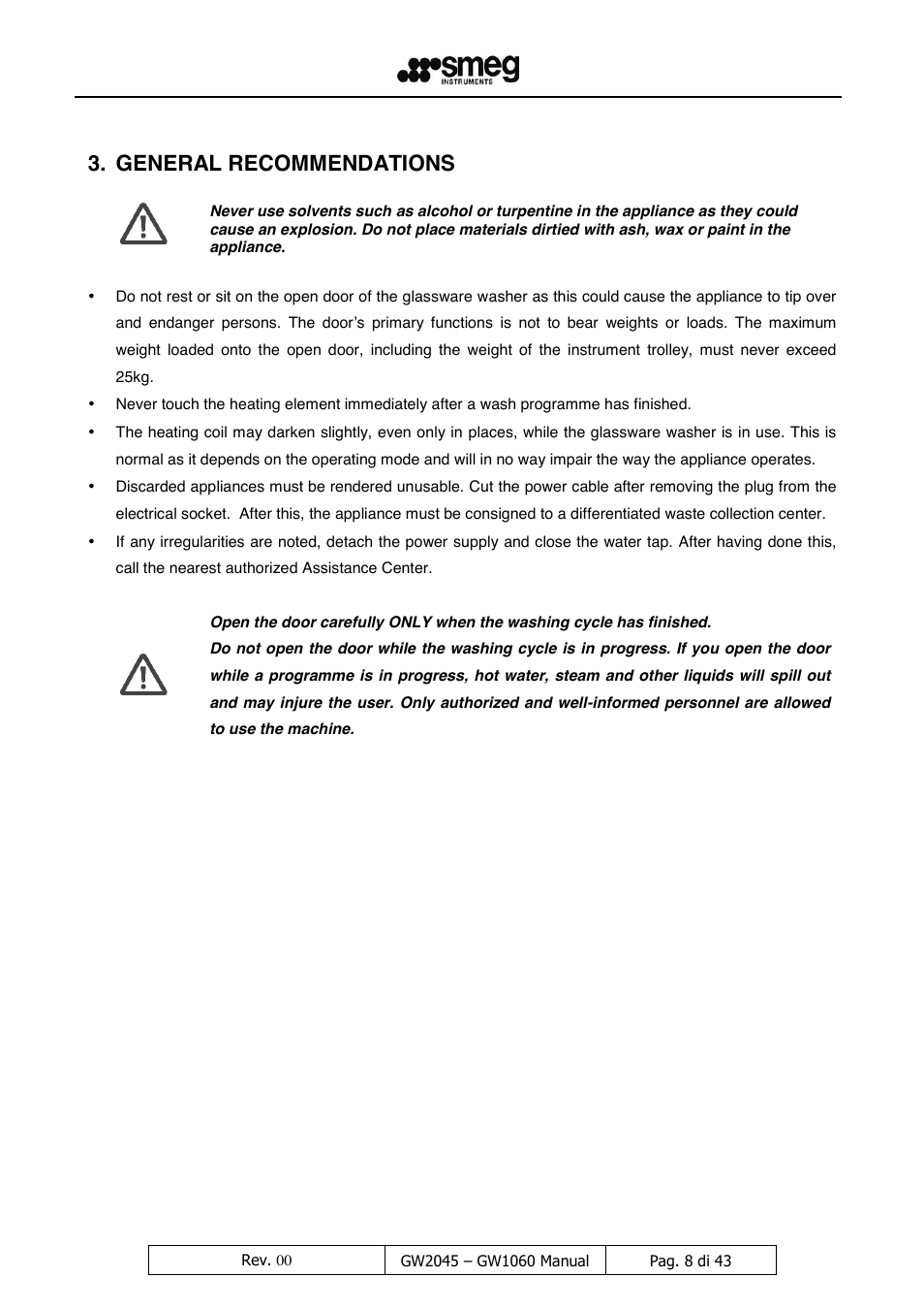 General recommendations | LABEC GW1060 User Manual | Page 9 / 44