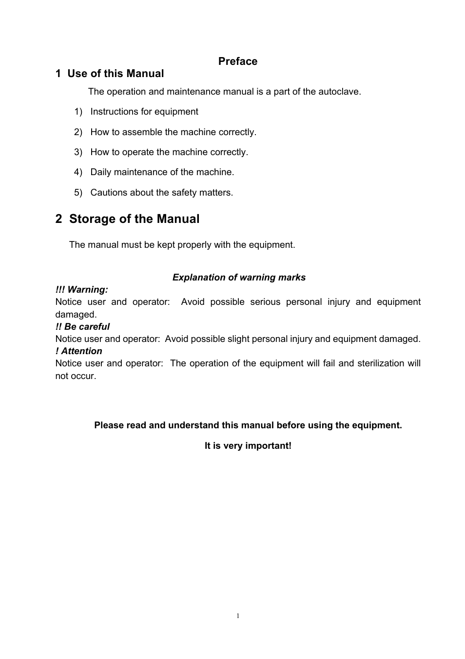 2 storage of the manual | LABEC Shinva-45N User Manual | Page 3 / 21